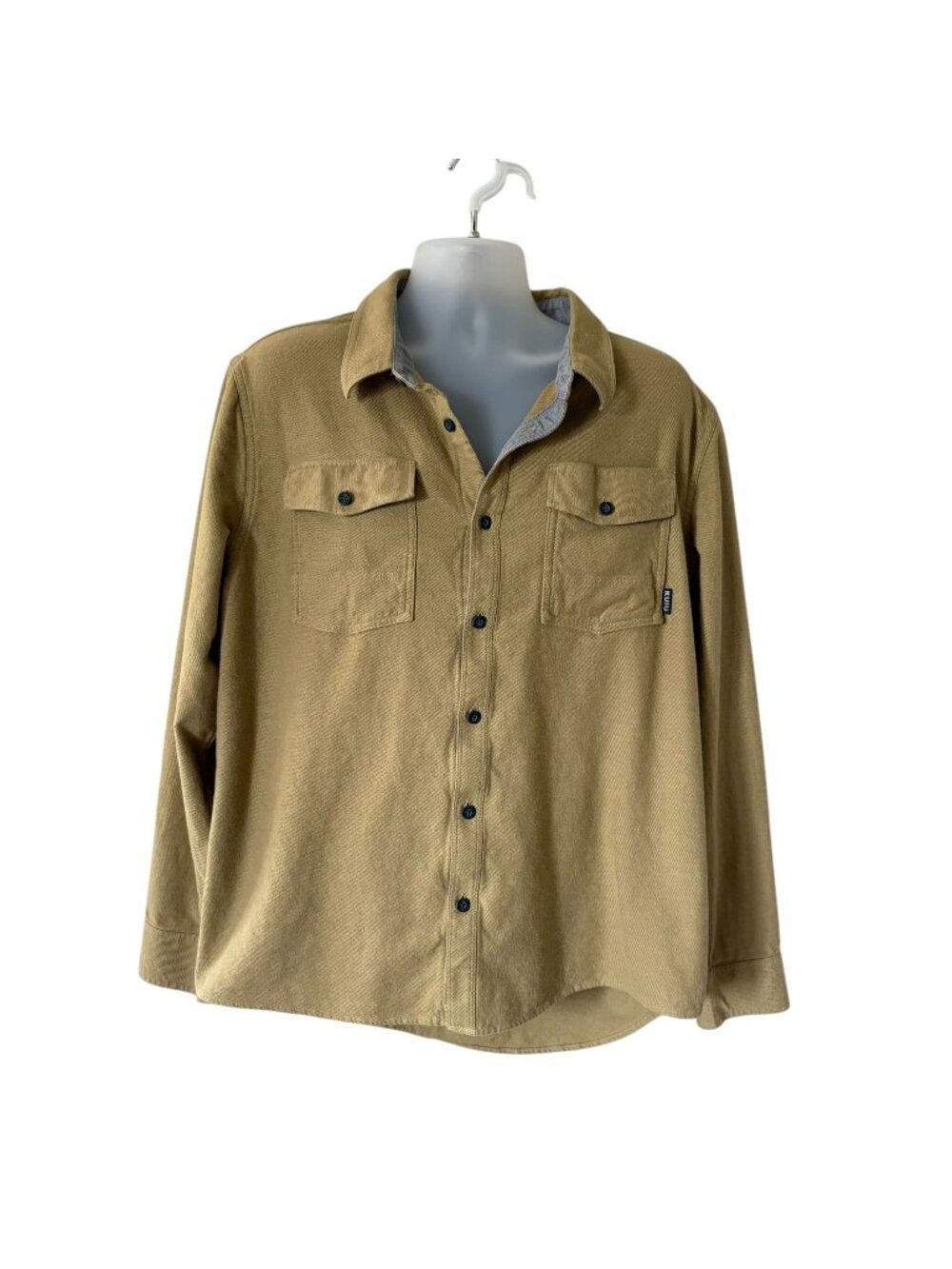 Kuiu Mens Long Sleeve Flannel Wool Shirt W/Pockets Brown XXL